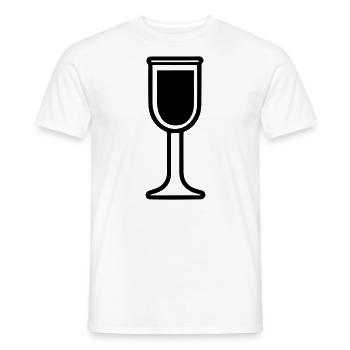 Simple Drinking Glass - Men's T-Shirt - white - Front - AI Model Male 178 dark (178cm)