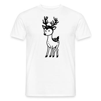 Hirsch - Männer T-Shirt - Weiß - Vorne - AI Model Male 178 dark (178cm)
