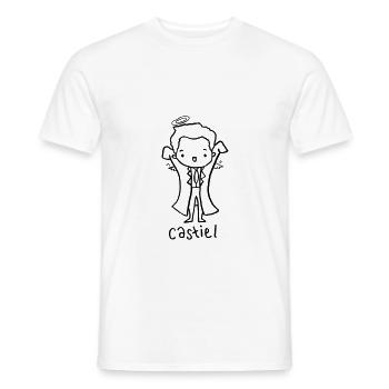 Supernatural - Castiel angels - Men's T-Shirt - white - Front - AI Model Male 178 dark (178cm)