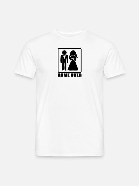 Mariage game over - T-shirt homme - blanc