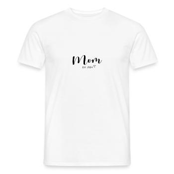 Mama seit 2024 Mom est 2024 Mutter Schwanger Baby - Männer T-Shirt - Weiß - Vorne - AI Model Male 178 dark (178cm)