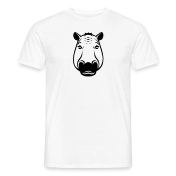 Nilpferd - Männer T-Shirt - Weiß - Vorne - AI Model Male 178 dark (178cm)