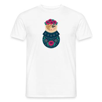 Matroschka Edita - Männer T-Shirt - Weiß - Vorne - AI Model Male 178 dark (178cm)