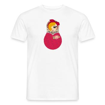 Matroschka Jayne - Männer T-Shirt - Weiß - Vorne - AI Model Male 178 dark (178cm)
