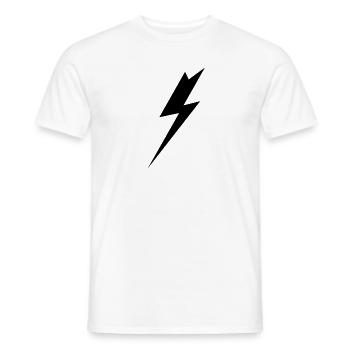 foudre - T-shirt homme - blanc - Devant - AI Model Male 178 dark (178cm)