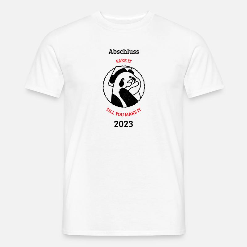 Abschluss 2023 Panda - Männer T-Shirt - Weiß