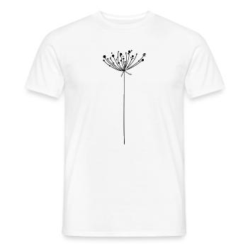 Silhouette fleur - plante - motif floral - T-shirt homme - blanc - Devant - AI Model Male 178 dark (178cm)