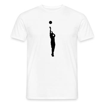 basketball - Men's T-Shirt - white - Front - AI Model Male 178 dark (178cm)