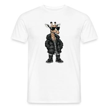 Giraffe Cool Winter - Männer T-Shirt - Weiß - Vorne - AI Model Male 178 dark (178cm)