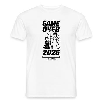 Game Over Hochzeit 2026 Schwarz - Männer T-Shirt - Weiß - Vorne - AI Model Male 178 dark (178cm)