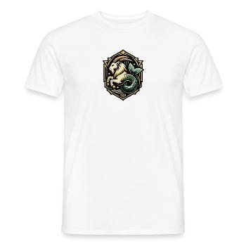 Heraldischer Pferde-Drache - Männer T-Shirt - Weiß - Vorne - AI Model Male 178 dark (178cm)