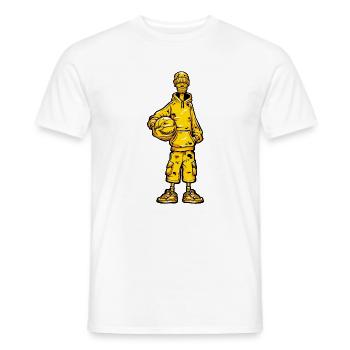 Basketball Ball Sports - Men's T-Shirt - white - Front - AI Model Male 178 dark (178cm)