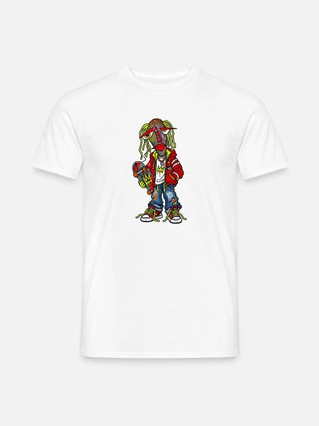 Graffiti Zombie Skater - Männer T-Shirt - Weiß