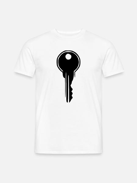 Schlüssel Bauherr Richtfest Geschenk Einzug - Männer T-Shirt - Weiß