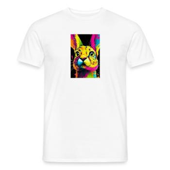 Bunter Hasenkopf  Pop-Art - Männer T-Shirt - Weiß - Vorne - AI Model Male 178 dark (178cm)