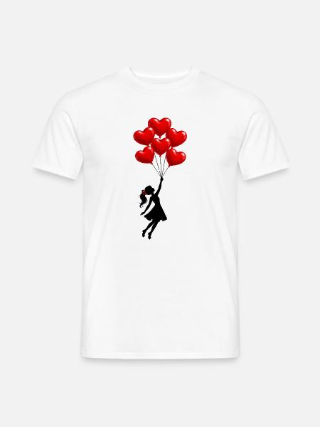 Flying Girl - Männer T-Shirt - Weiß