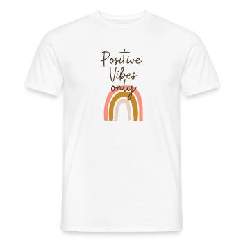 Positive Vibes only - Only positive energies - Men's T-Shirt - white - Front - AI Model Male 178 dark (178cm)