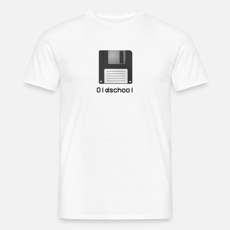 Diskette Oldschool - Männer T-Shirt - Weiß