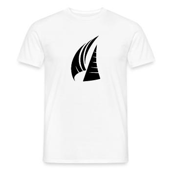 Zwei elegante Segel für coole Skipper und Kapitäne - Männer T-Shirt - Weiß - Vorne - AI Model Male 178 dark (178cm)