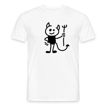 Kleiner Teufel - Line - Männer T-Shirt - Weiß - Vorne - AI Model Male 178 dark (178cm)