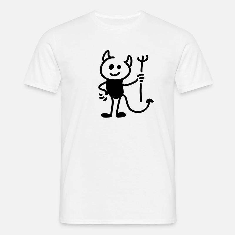 Little Devil - Line - Men's T-Shirt - white