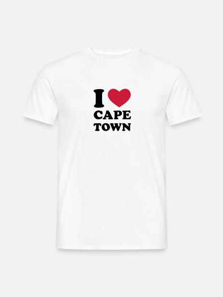 I Love Cape Town - Männer T-Shirt - Weiß
