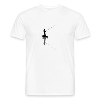 Angler - Men's T-Shirt - white - Front - AI Model Male 178 dark (178cm)