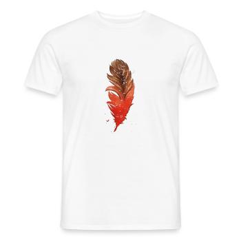 feather - Men's T-Shirt - white - Front - AI Model Male 178 dark (178cm)