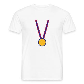 Medal - Männer T-Shirt - Weiß - Vorne - AI Model Male 178 dark (178cm)
