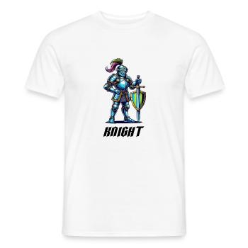 Bande dessinée Knight - T-shirt homme - blanc - Devant - AI Model Male 178 dark (178cm)