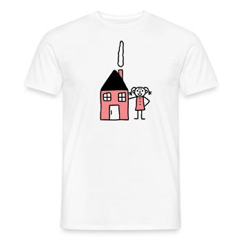 Frau am Haus - V2 - Männer T-Shirt - Weiß - Vorne - AI Model Male 178 dark (178cm)