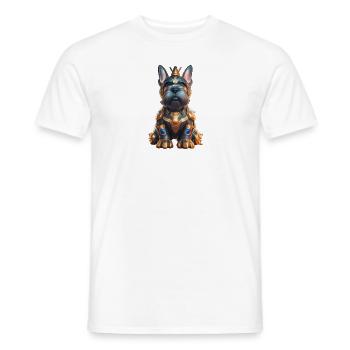 Dog Terrier - Men's T-Shirt - white - Front - AI Model Male 178 dark (178cm)