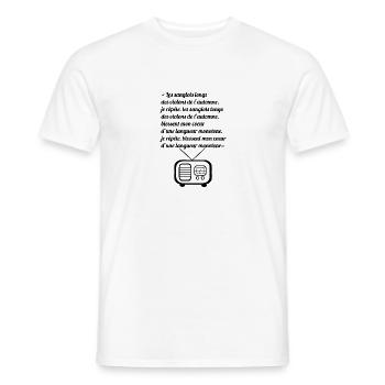ddayradio blak - Männer T-Shirt - Weiß - Vorne - AI Model Male 178 dark (178cm)