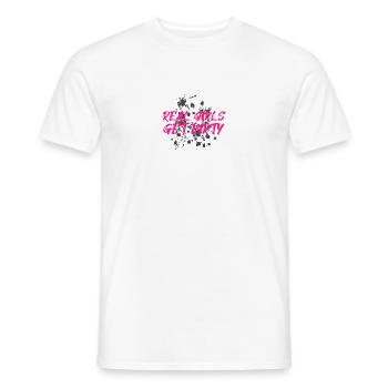 Some girls do nails Schlammlauf Mud Run Muddy Race - Men's T-Shirt - white - Front - AI Model Male 178 dark (178cm)