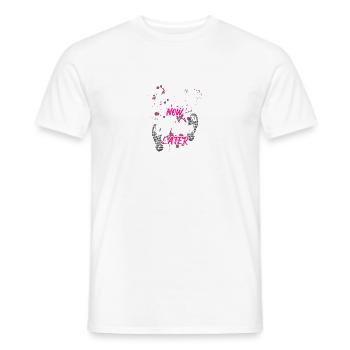 Mud now wine later Schlammlauf Mud Run Muddy Race - Men's T-Shirt - white - Front - AI Model Male 178 dark (178cm)