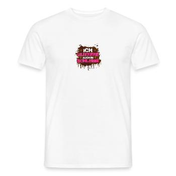 Je paillette boue course boueuse - T-shirt homme - blanc - Devant - AI Model Male 178 dark (178cm)
