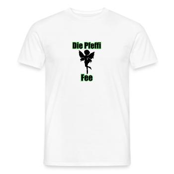 Die Pfeffi Fee - Männer T-Shirt - Weiß - Vorne - AI Model Male 178 dark (178cm)
