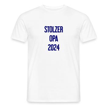 Proud Grandpa 2024 – Perfect for New Grandpa - Men's T-Shirt - white - Front - AI Model Male 178 dark (178cm)