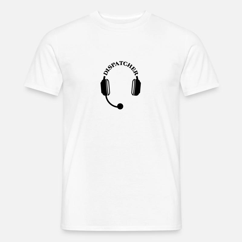 Casque répartiteur casque micro micro emblème - T-shirt homme - blanc