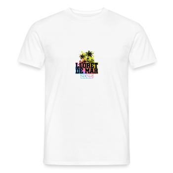 Lloret De Mar 2025 Palmen Bunt - Männer T-Shirt - Weiß - Vorne - AI Model Male 178 dark (178cm)