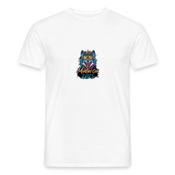 Mallorca 2025 Party Wolf - Männer T-Shirt - Weiß - Vorne - AI Model Male 178 dark (178cm)