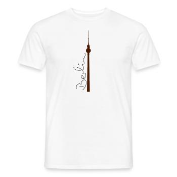 Berlin Fernsehturm - Männer T-Shirt - Weiß - Vorne - AI Model Male 178 dark (178cm)