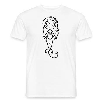 Meerjungfrau - Männer T-Shirt - Weiß - Vorne - AI Model Male 178 dark (178cm)