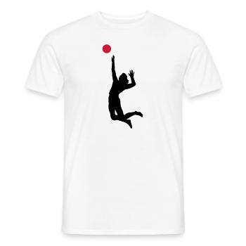 Volleyball - Männer T-Shirt - Weiß - Vorne - AI Model Male 178 dark (178cm)