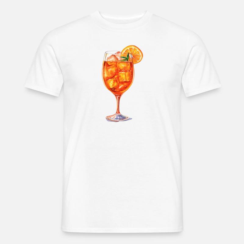 Aperitif, Spritz, Cocktail - Männer T-Shirt - Weiß