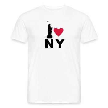 Ich liebe new york - Männer T-Shirt - Weiß - Vorne - AI Model Male 178 dark (178cm)