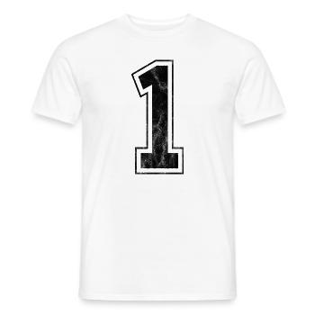 Numéro 1 - T-shirt homme - blanc - Devant - AI Model Male 178 dark (178cm)