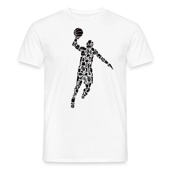 Symboles de basket-ball Enfants Garçons Basketball - T-shirt homme - blanc - Devant - AI Model Male 178 dark (178cm)