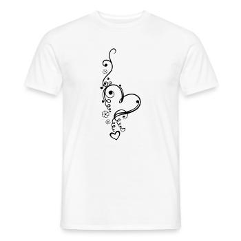 Valentinstag. Liebe, love - Men's T-Shirt - white - Front - AI Model Male 178 dark (178cm)