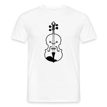 Geige Cartoon-Stil - Männer T-Shirt - Weiß - Vorne - AI Model Male 178 dark (178cm)